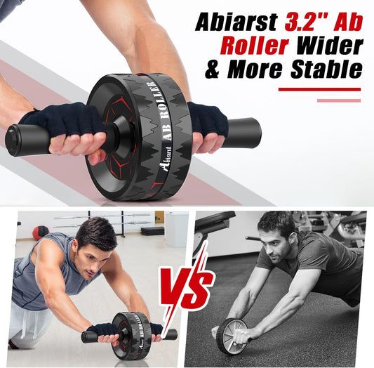 Ultimate Ab Roller Wheel - Core Strength Training Equipment with Knee Pad for Home Workouts - Perfect for Men & Women
