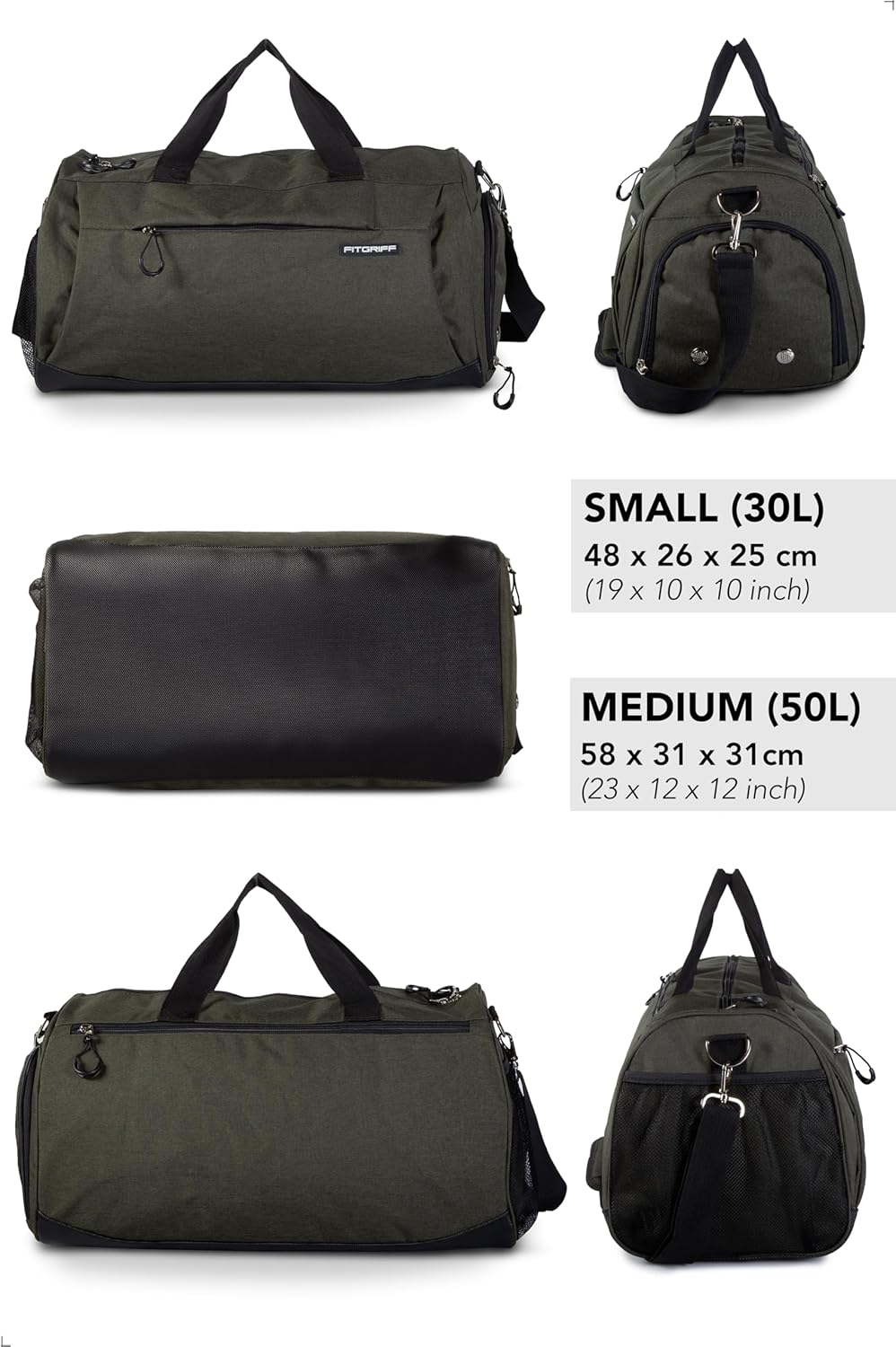 ® Gym Bag for Men & Women with Shoe & Wet Compartment - Duffle Bag for Travel, Sports, Fitness & Workout