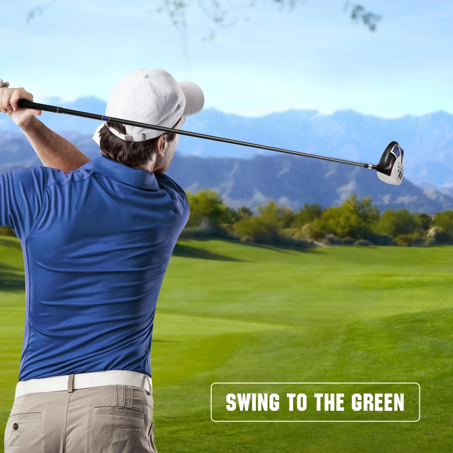 Complete Golf Clubs Set Golf Men'S Regular 9-Piece Complete Set, 3 Head Covers, Stand Bag - Right Hand, Blue