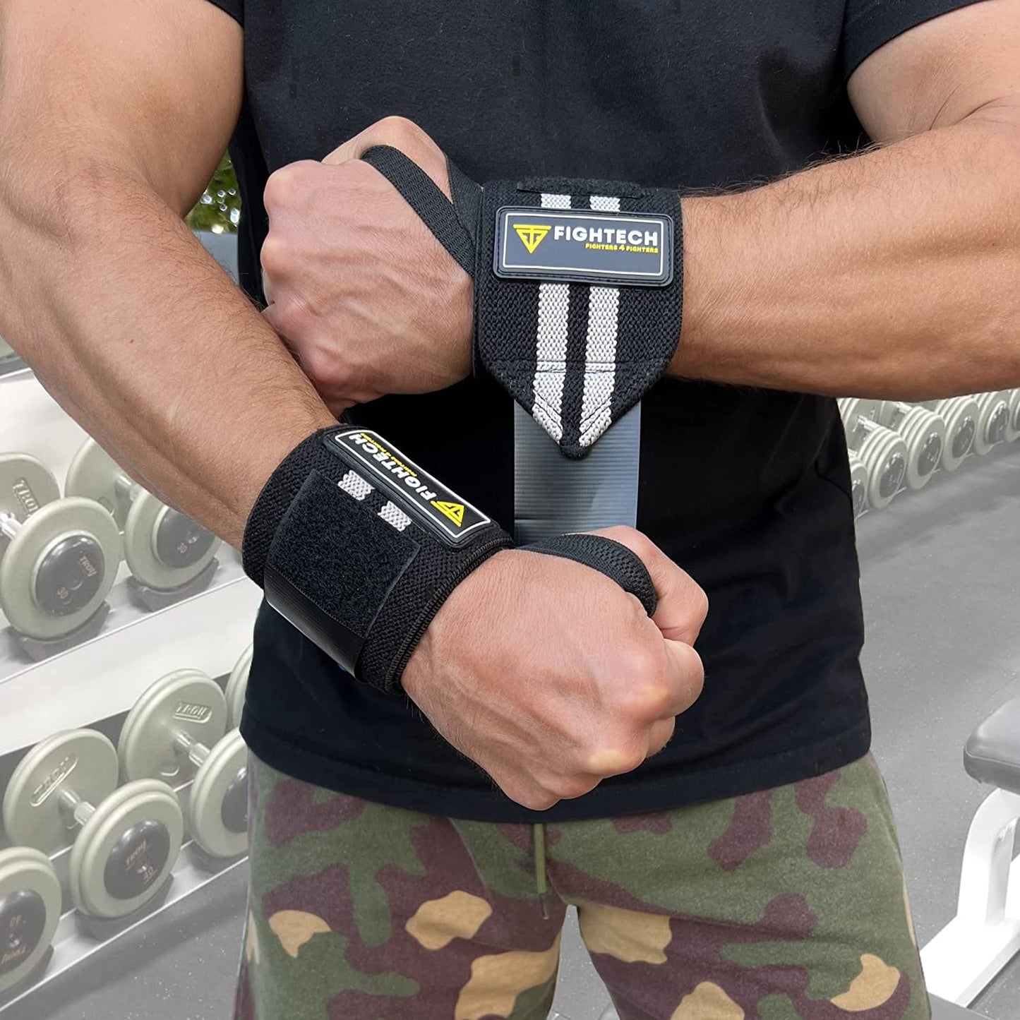 Professional 18-Inch Wrist Wraps for Weightlifting - Ideal for Powerlifting, Strength Training & Bodybuilding (Black)