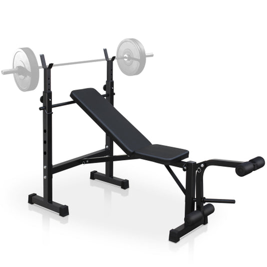 Ultimate Weightlifting Bench Press Set with Squat Rack - Build Strength and Muscle at Home!