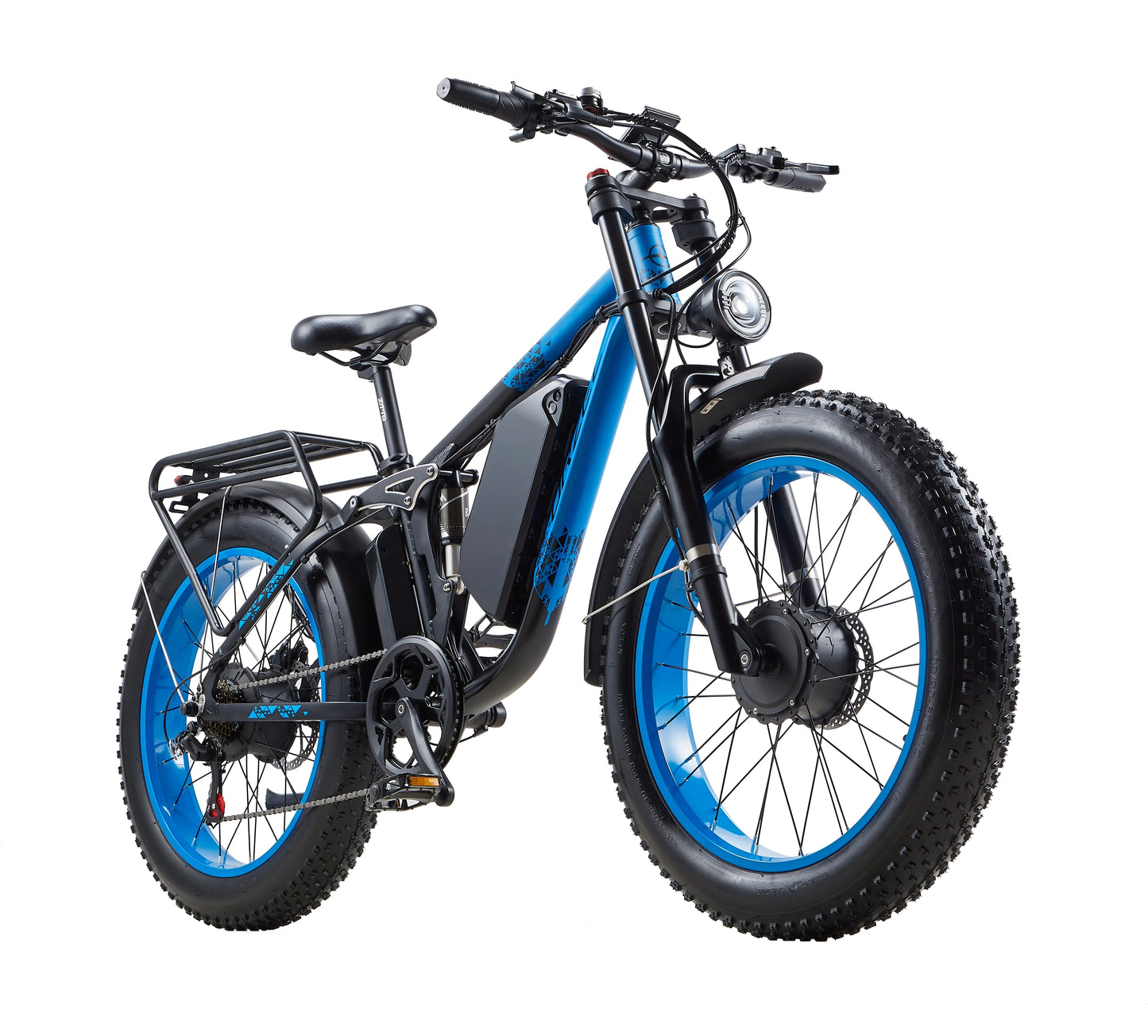Powerful 3000W Electric Mountain Bike for Adults - 100 Miles Range, 48V 25Ah Battery, All-Terrain 24" Fat Tires