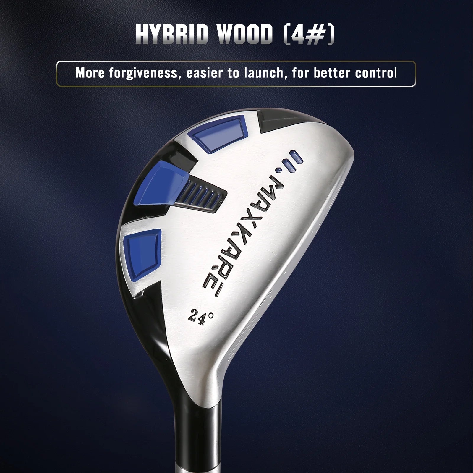 Complete Golf Clubs Set Golf Men'S Regular 9-Piece Complete Set, 3 Head Covers, Stand Bag - Right Hand, Blue