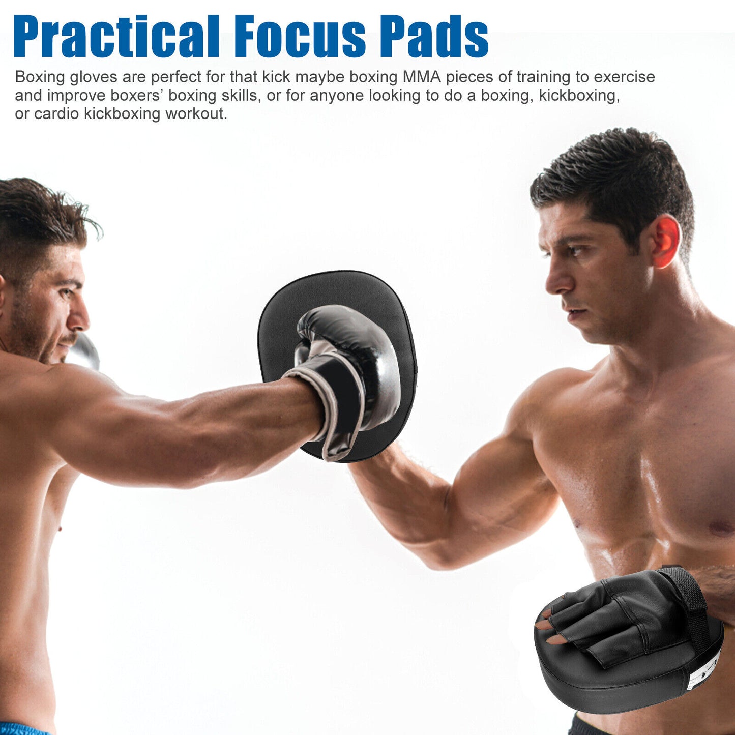 Professional Boxing and MMA Focus Pads - PU Leather Target Mitts for Kickboxing Training (2/4 Pieces)