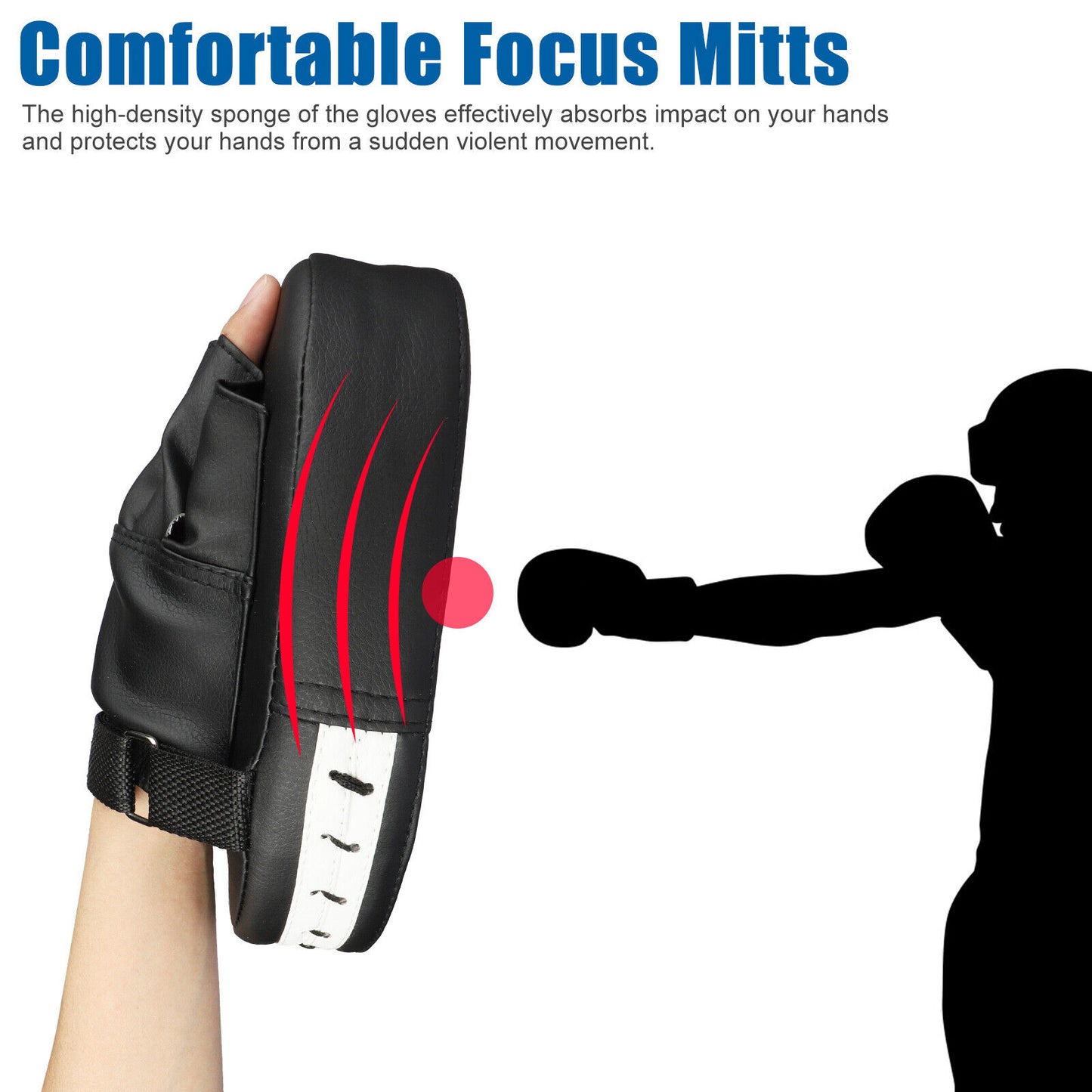 Professional Boxing and MMA Focus Pads - PU Leather Target Mitts for Kickboxing Training (2/4 Pieces)