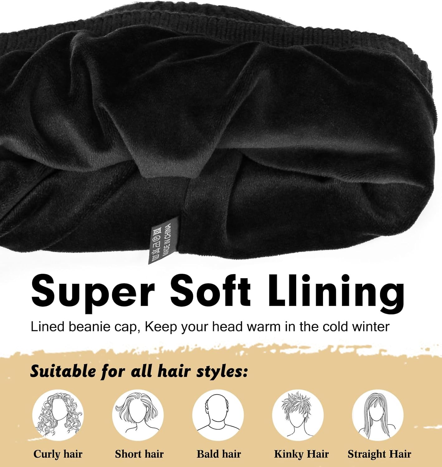 Cozy Fleece-Lined Winter Beanie for Men & Women - Soft Knit Ski Cap with Cuffed Design