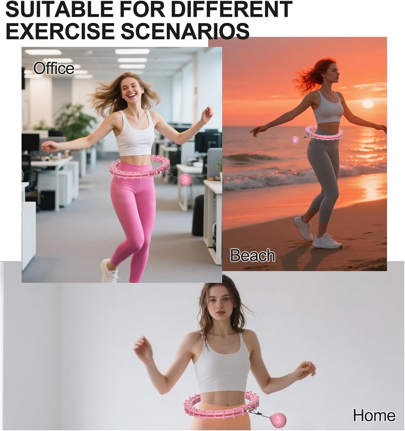 Transform Your Fitness Journey with the 65-Inch Hula Circle Hoops - Perfect for Weight Loss & Beginners!