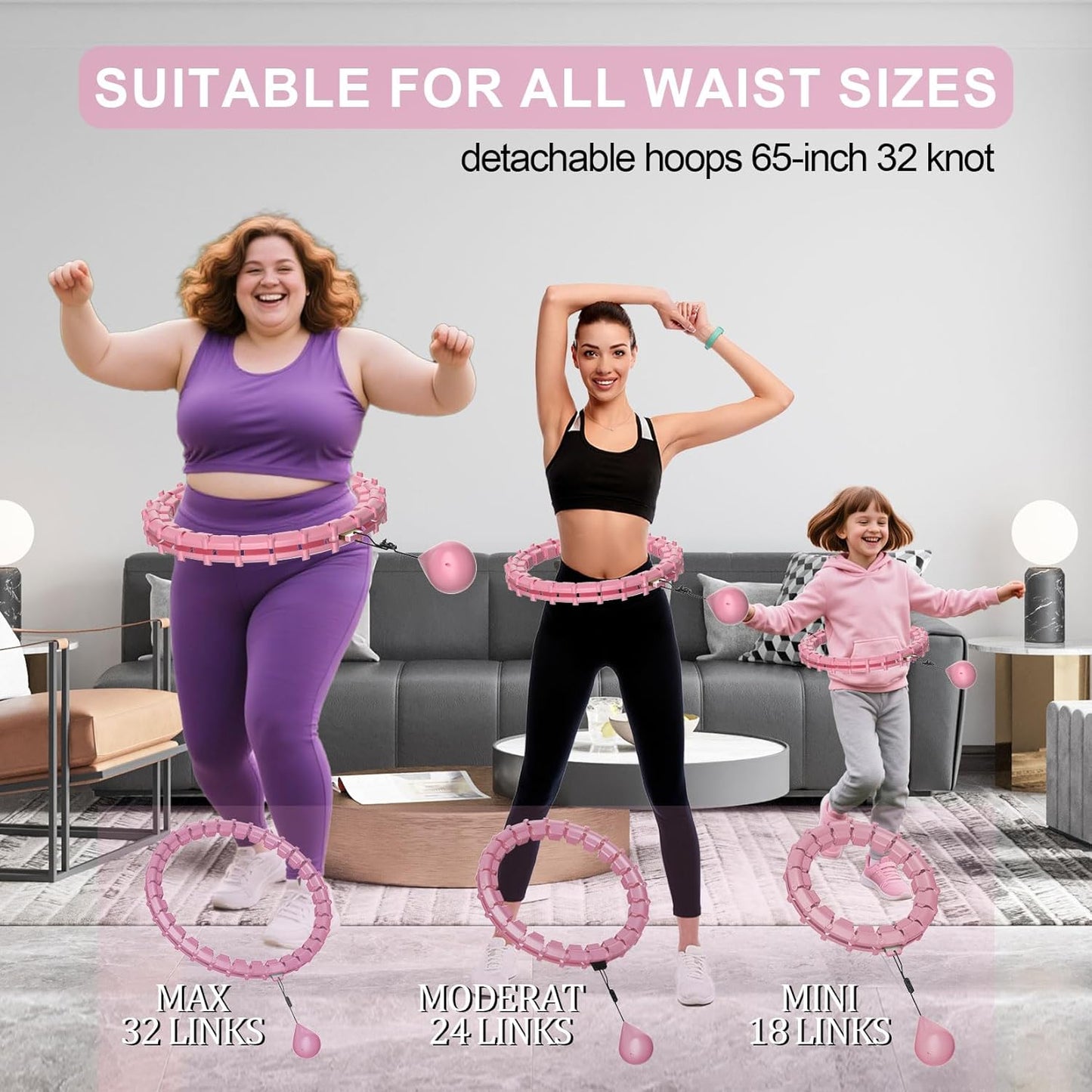 Transform Your Fitness Journey with the 65-Inch Hula Circle Hoops - Perfect for Weight Loss & Beginners!