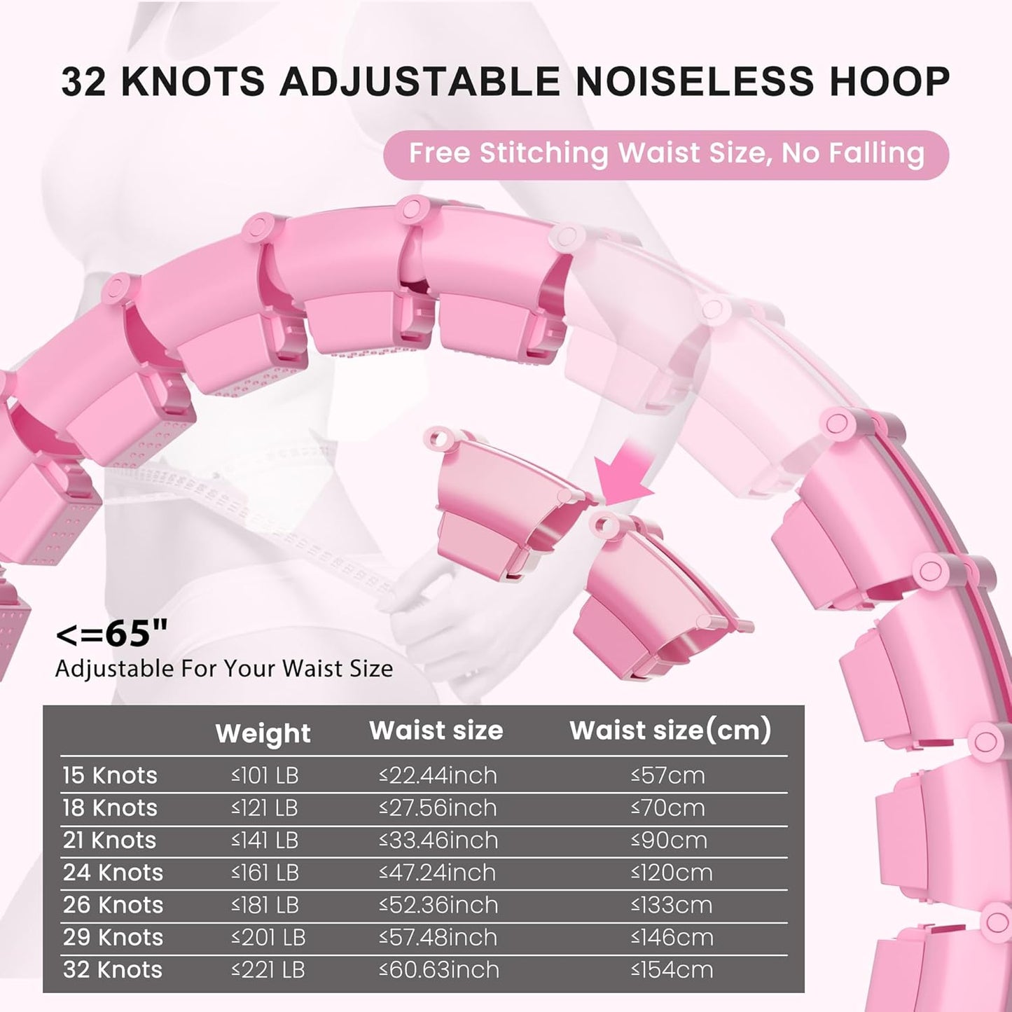 Transform Your Fitness Journey with the 65-Inch Hula Circle Hoops - Perfect for Weight Loss & Beginners!