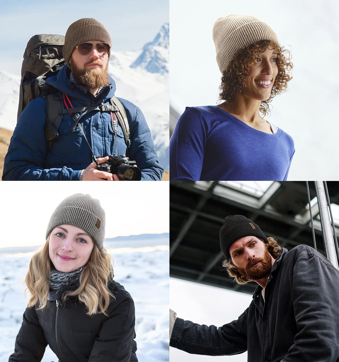 Cozy Fleece-Lined Winter Beanie for Men & Women - Soft Knit Ski Cap with Cuffed Design