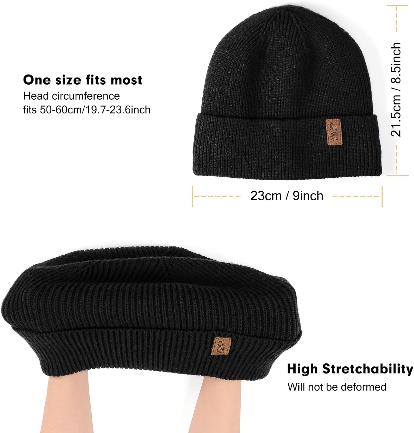 Cozy Fleece-Lined Winter Beanie for Men & Women - Soft Knit Ski Cap with Cuffed Design