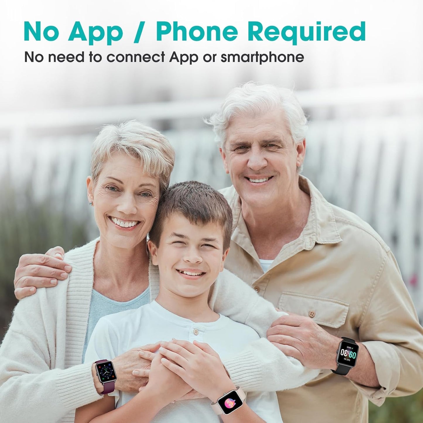 Senior-Friendly Waterproof Pedometer Watch - No App Needed, Step Counter & Sleep Tracker for Active Men & Women