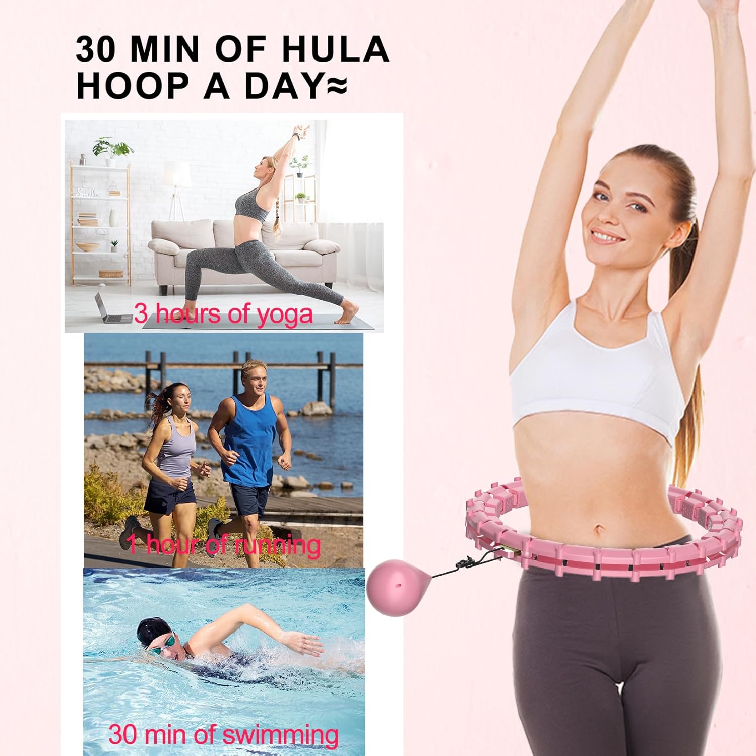 Transform Your Fitness Journey with the 65-Inch Hula Circle Hoops - Perfect for Weight Loss & Beginners!