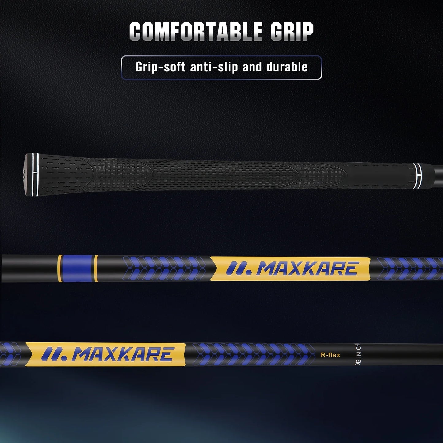 Complete Golf Clubs Set Golf Men'S Regular 9-Piece Complete Set, 3 Head Covers, Stand Bag - Right Hand, Blue