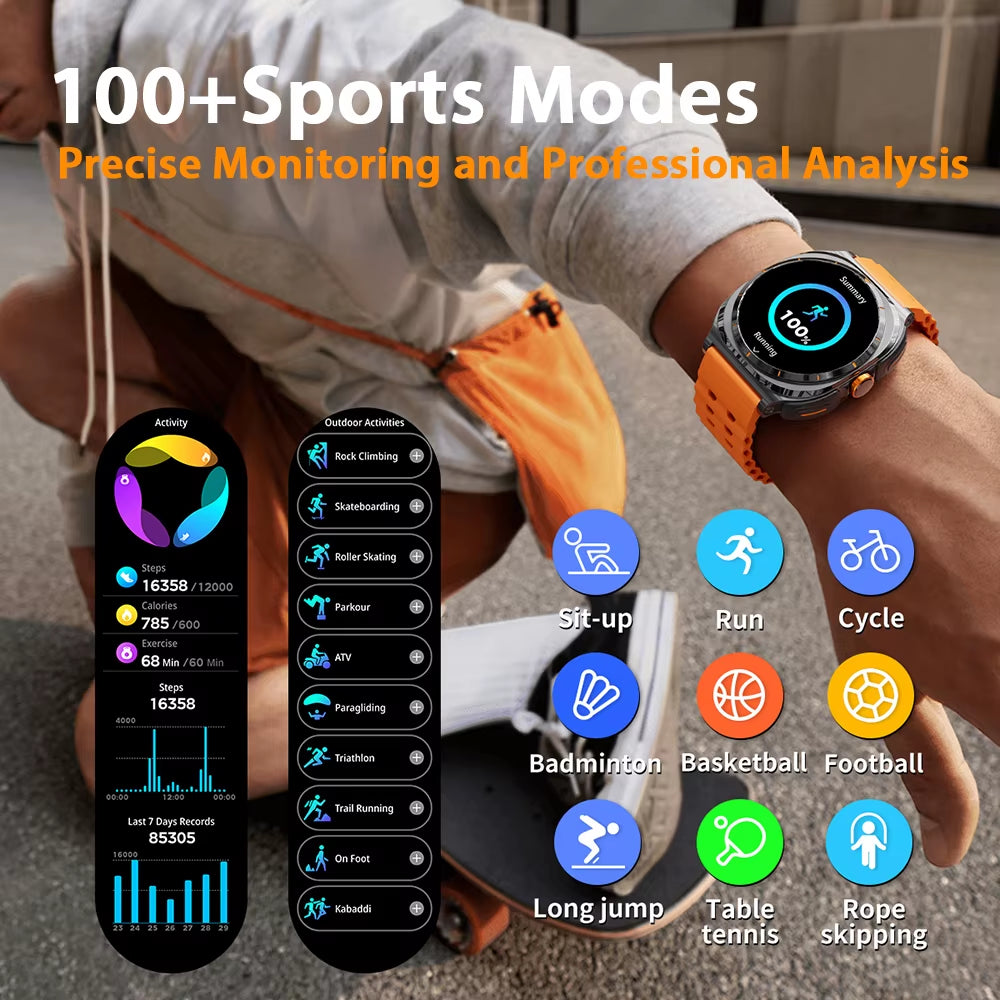 2025 Smartwatch with Wireless Bluetooth Earphones - Waterproof, Health Monitor, Sports Music, Dual Earphone Call Function