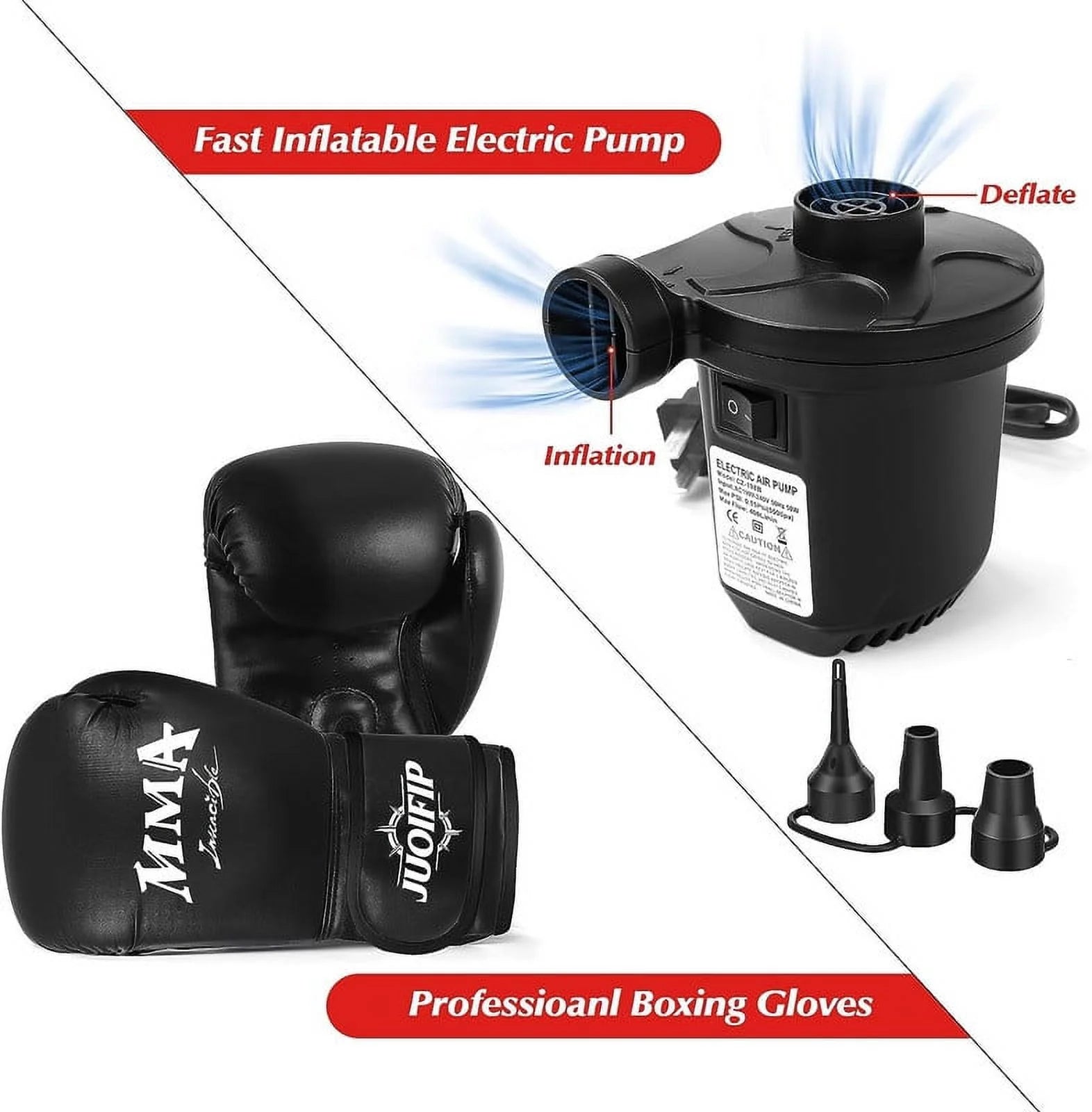 Ultimate Freestanding Heavy Punching Bag Set with Gloves - Red Powerhouse for Home Workouts