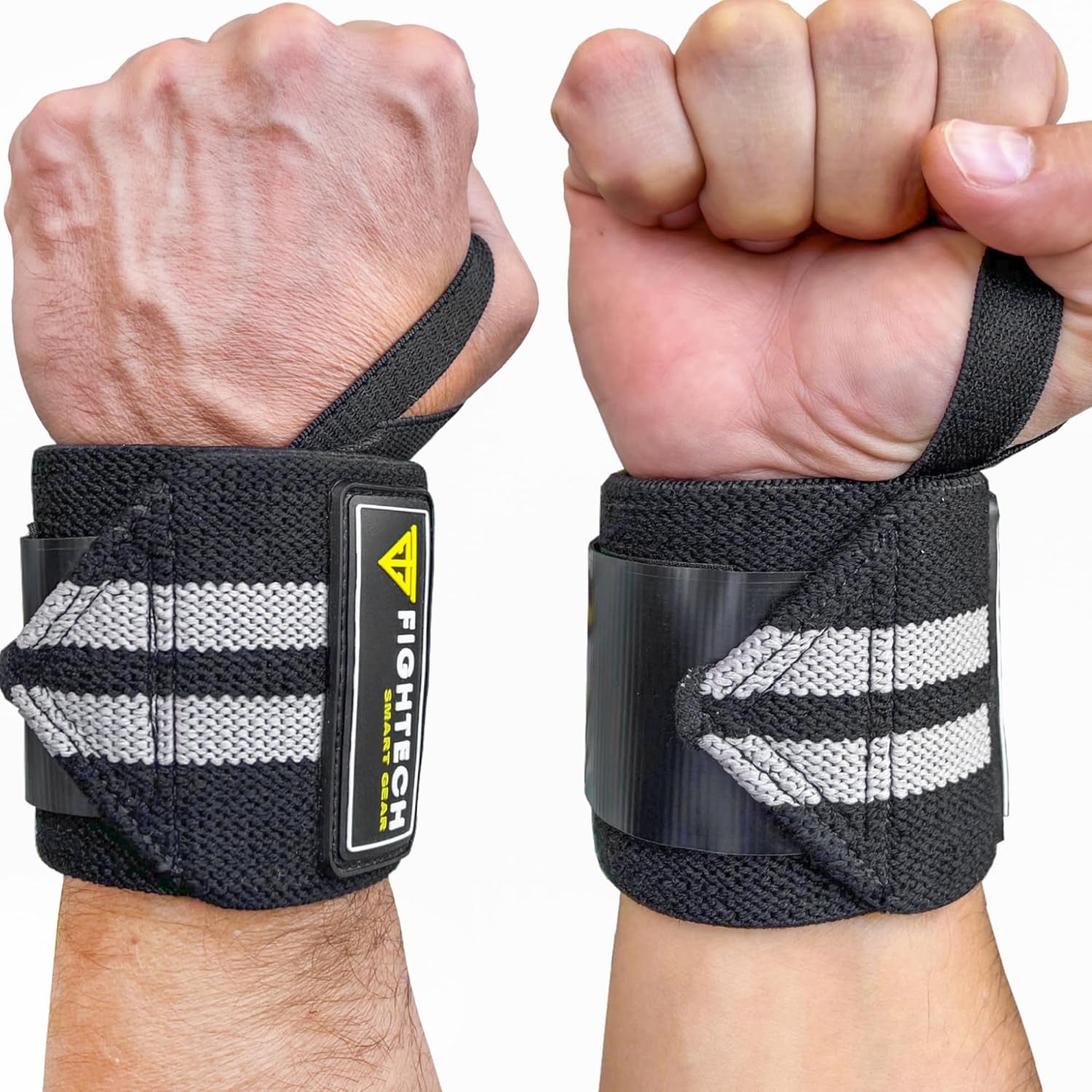 Professional 18-Inch Wrist Wraps for Weightlifting - Ideal for Powerlifting, Strength Training & Bodybuilding (Black)
