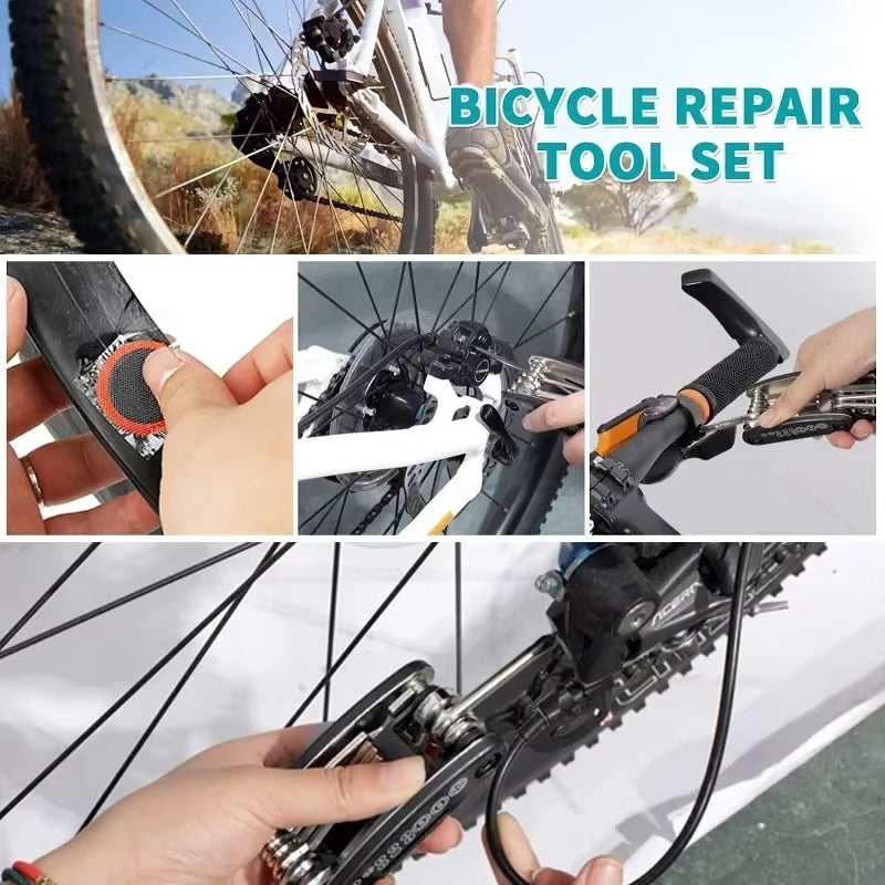 Ultimate Bicycle Repair Tool Kit - Portable Multi-Tool Set with Pump & Tire Patches for Mountain & Road Bikes