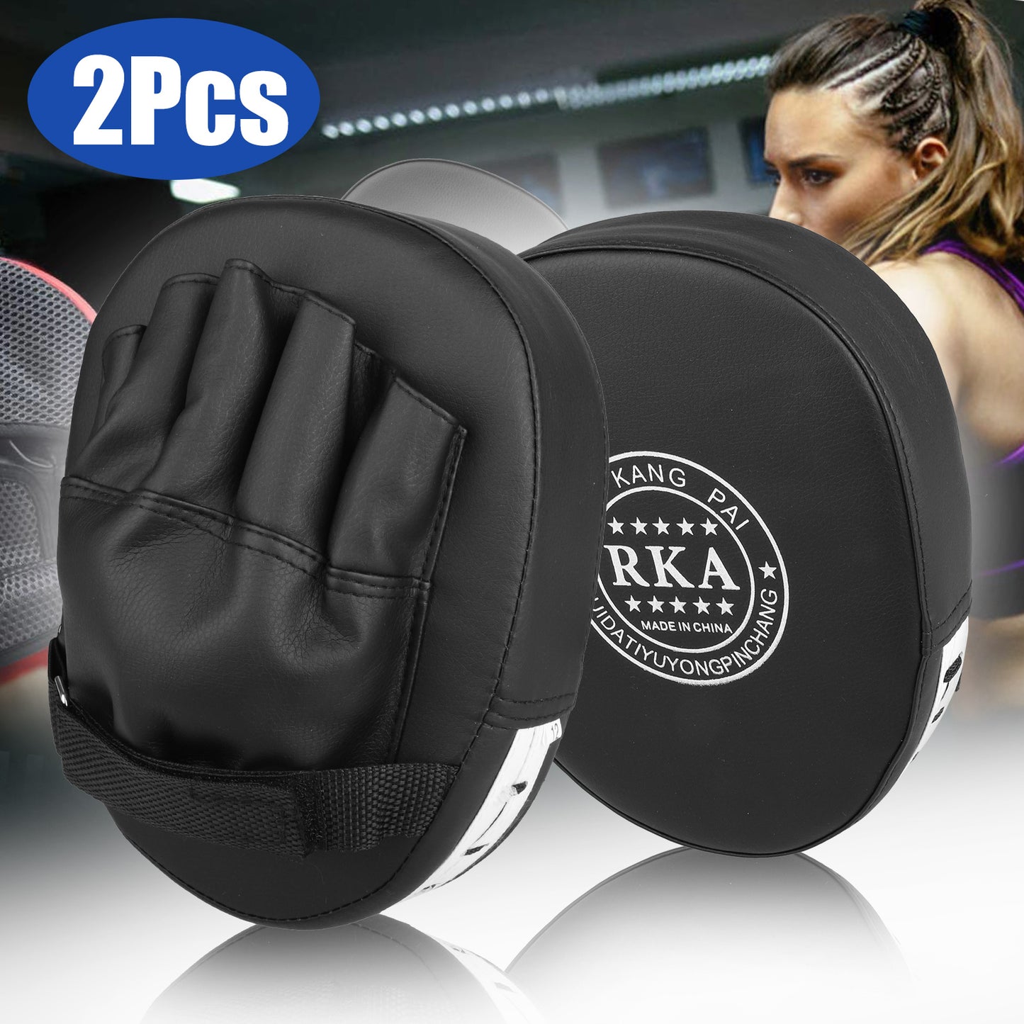 Professional Boxing and MMA Focus Pads - PU Leather Target Mitts for Kickboxing Training (2/4 Pieces)