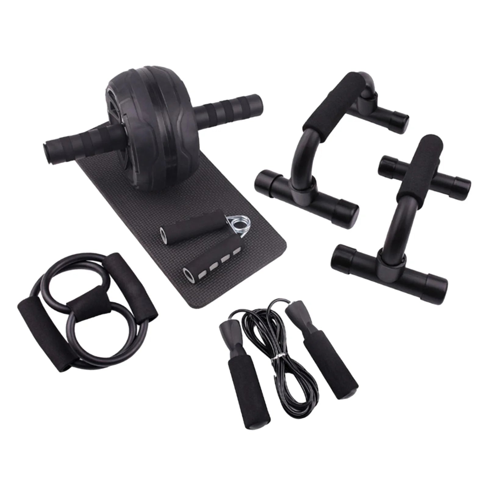 Ultimate Abs Roller Wheel & Chest Expander Set - Home Gym Fitness Equipment for Total Body Workout