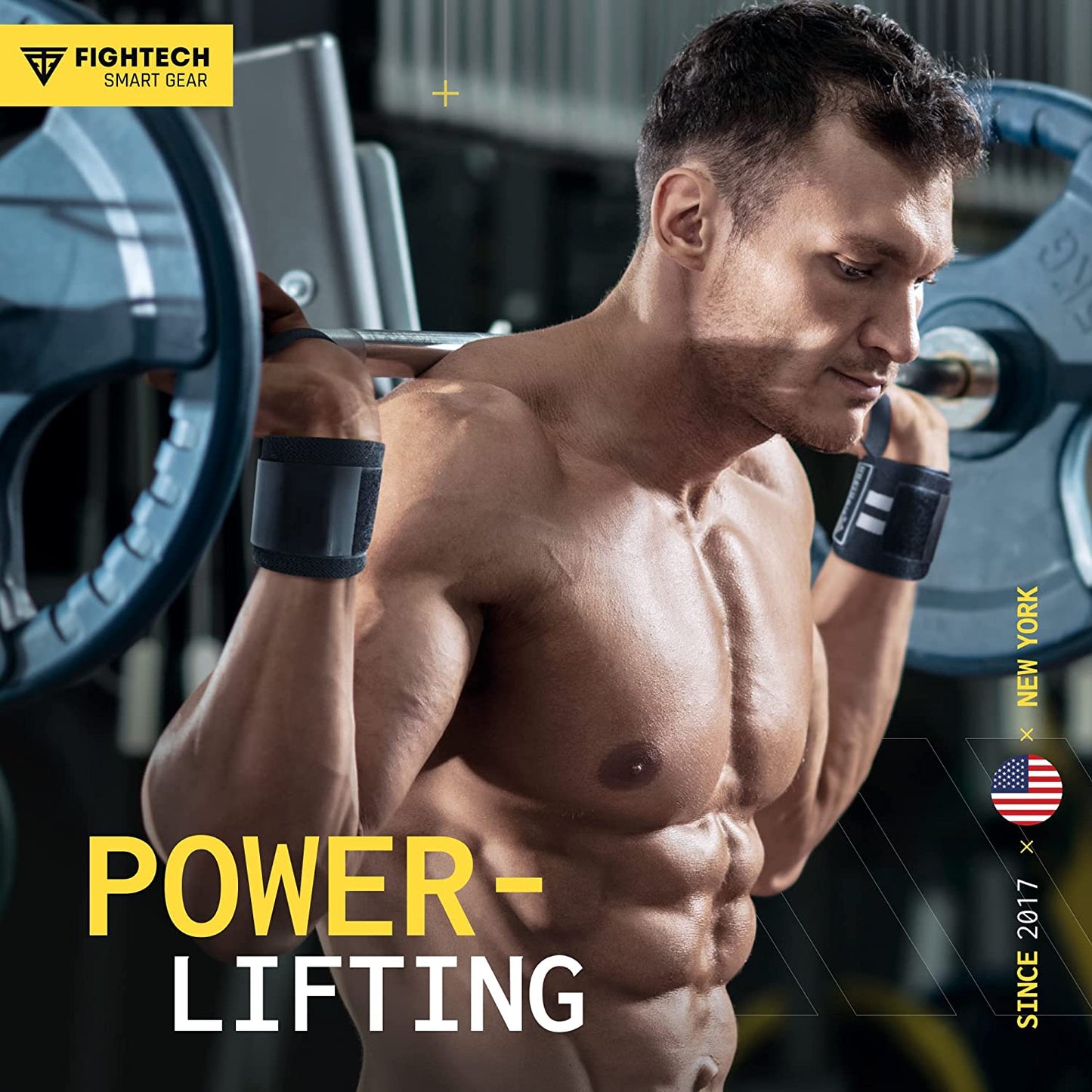 Professional 18-Inch Wrist Wraps for Weightlifting - Ideal for Powerlifting, Strength Training & Bodybuilding (Black)