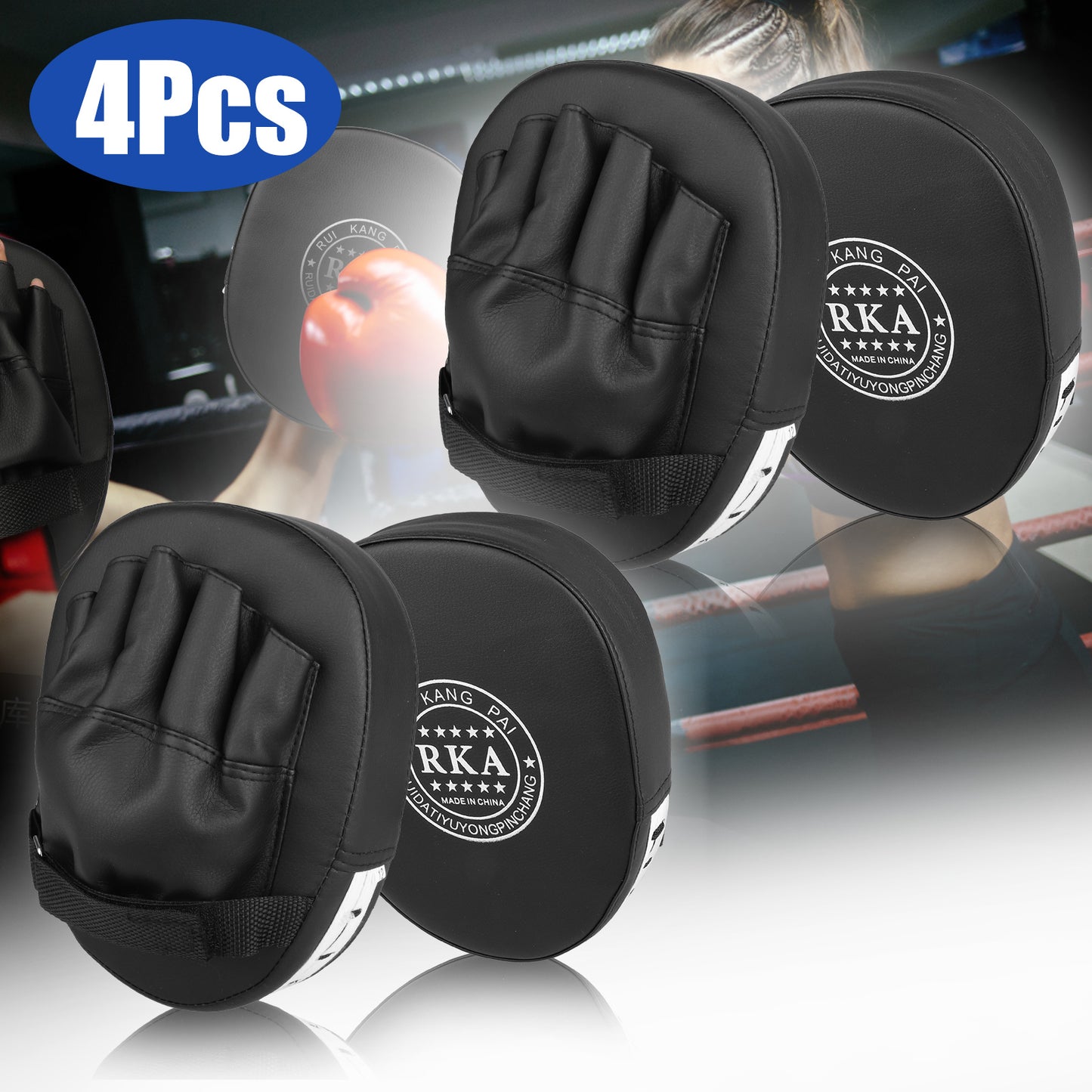 Professional Boxing and MMA Focus Pads - PU Leather Target Mitts for Kickboxing Training (2/4 Pieces)